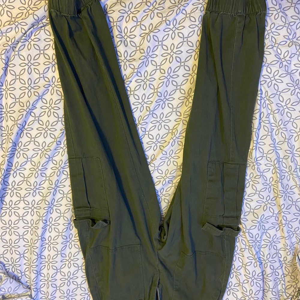 Dark green jogger pants